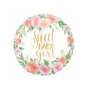 Get Set Foil Specialty Balloons 0021 Sweet Baby Girl Flowers Round.jpg