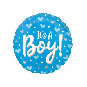 Get Set Foil Specialty Balloons 0092 Its A Boy Blue Round.jpg